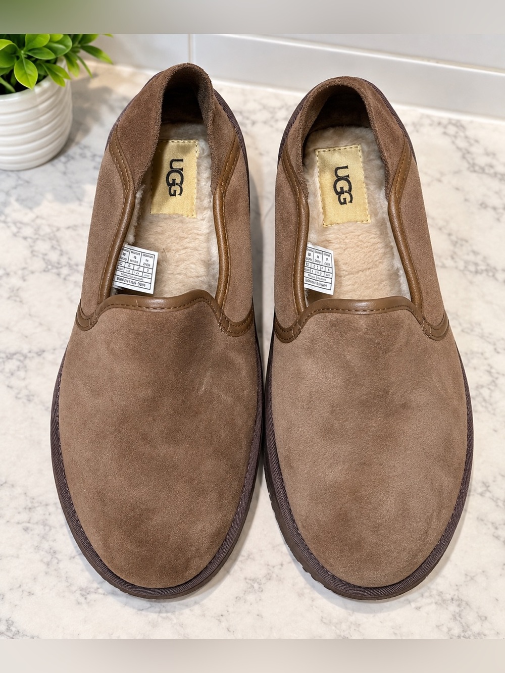 UGG Men's Cooke Chestnut Suede Slip-On Loafers
